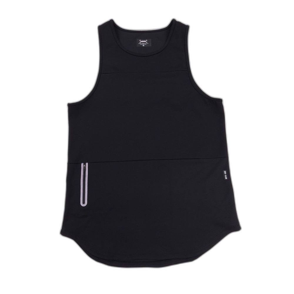 ASRV DSG-0136 SilverPlus Mesh Utility Tank Black Athleisure Minimal Sporty Gym - Picture 1 of 10